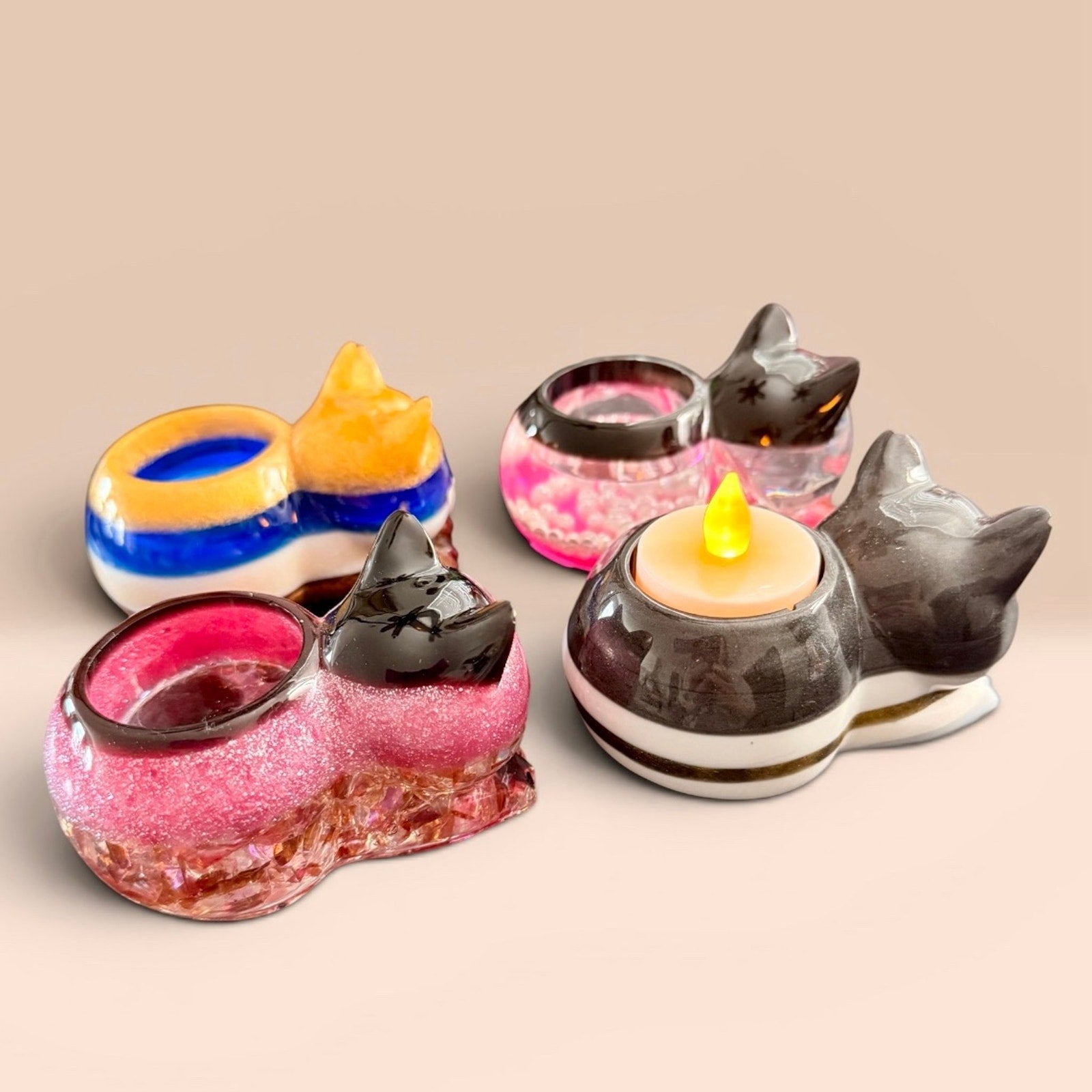 Second Pour Stories Sleeping Candle Cats | Choose Your One-of-a-Kind Kitty