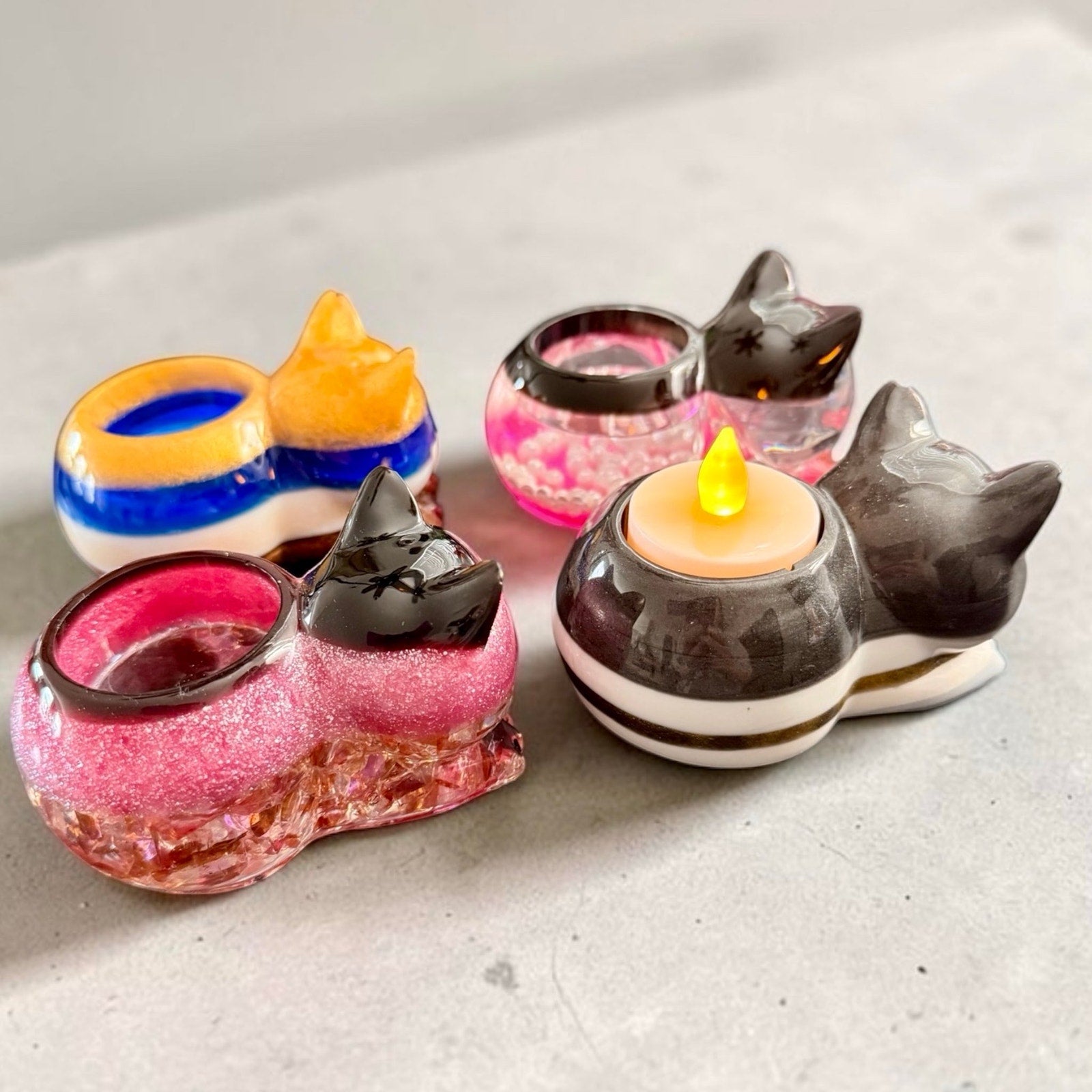 Second Pour Stories Sleeping Candle Cats | Choose Your One-of-a-Kind Kitty