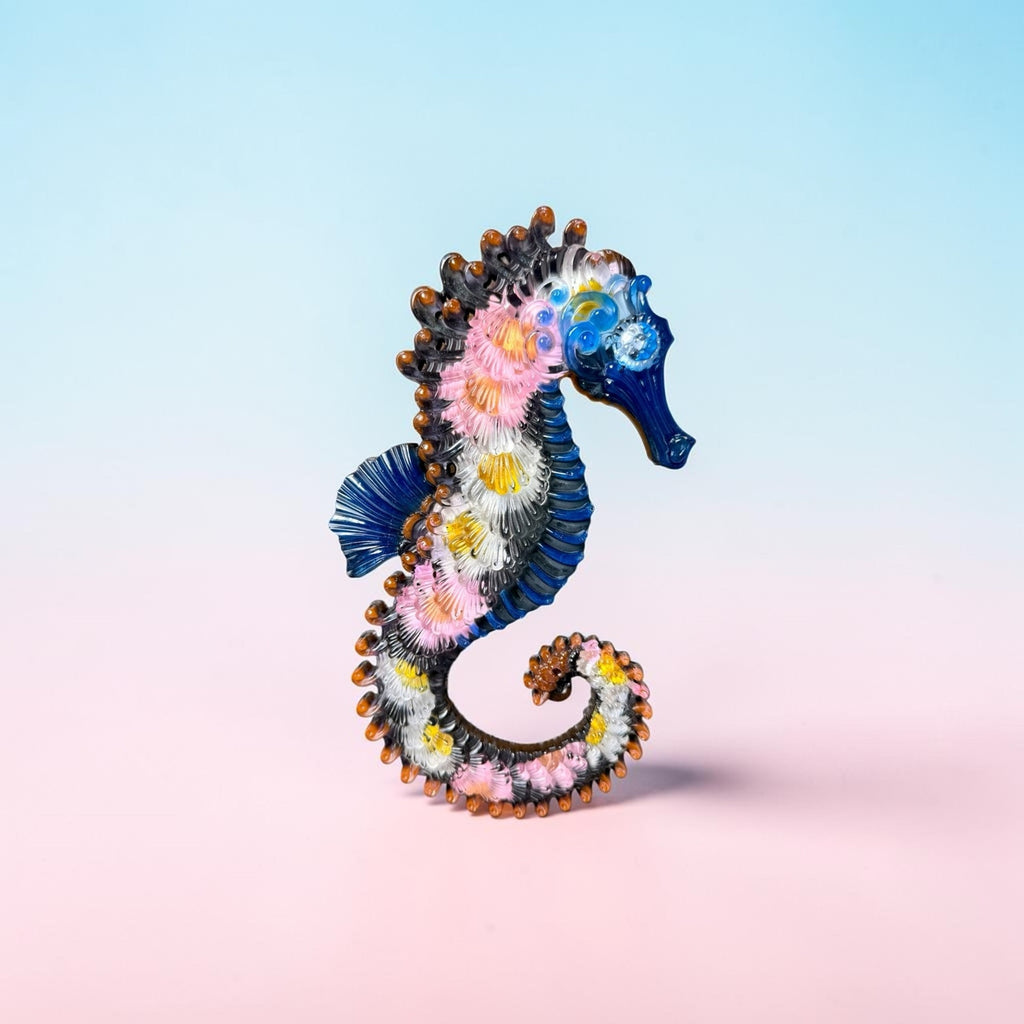 Tideborn Seahorse | Handcrafted Resin Coastal Wall Art | Sculptural Ocean Décor