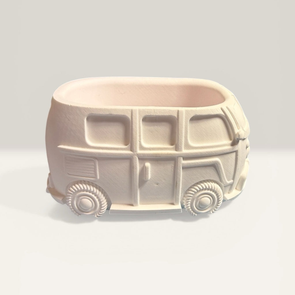 VW Bus Planter DIY Paint Your Own Retro Boho Hippie Van Handcrafted Eco Resin