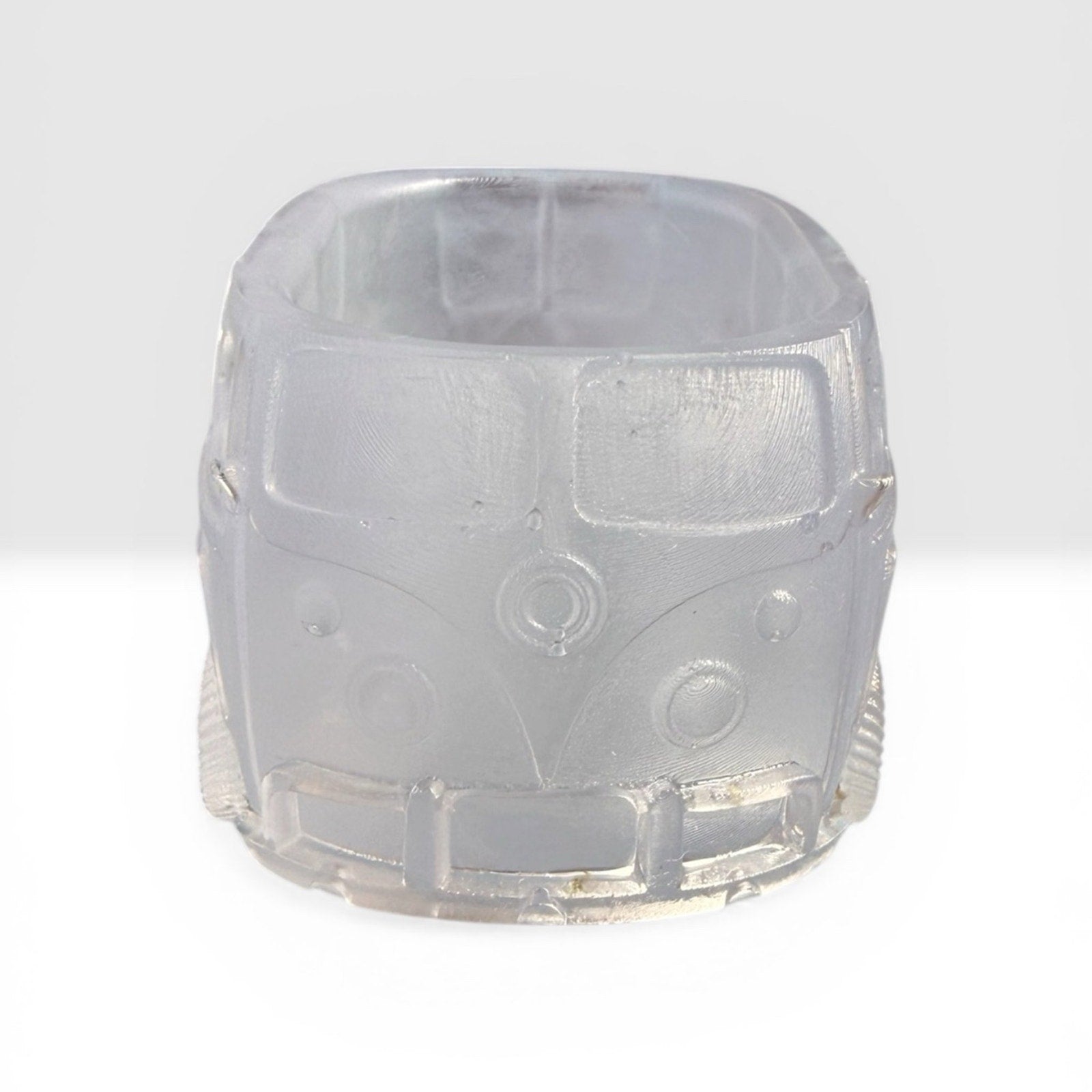 VW Bus Planter Frosted Glass Look DIY Retro Boho Decor Handcrafted Epoxy Resin