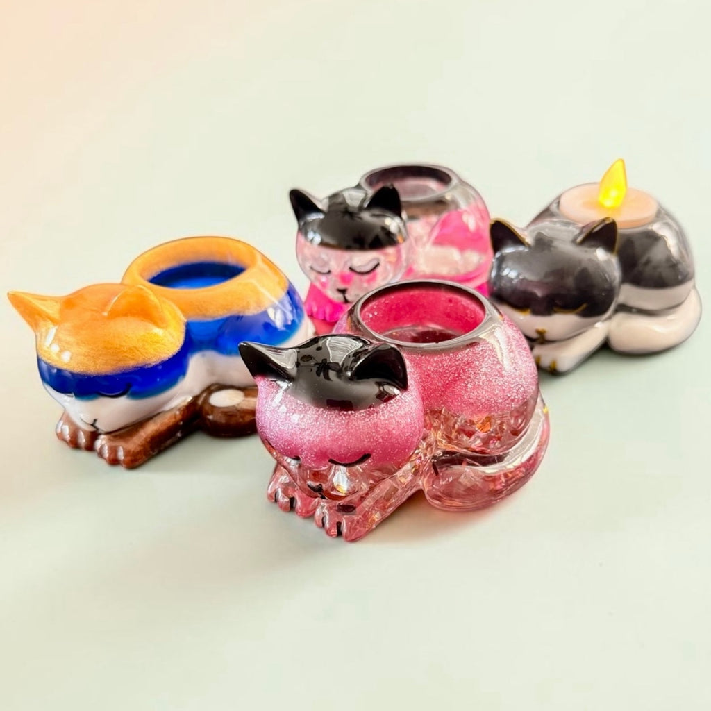 Second Pour Stories Sleeping Candle Cats | Choose Your One-of-a-Kind Kitty