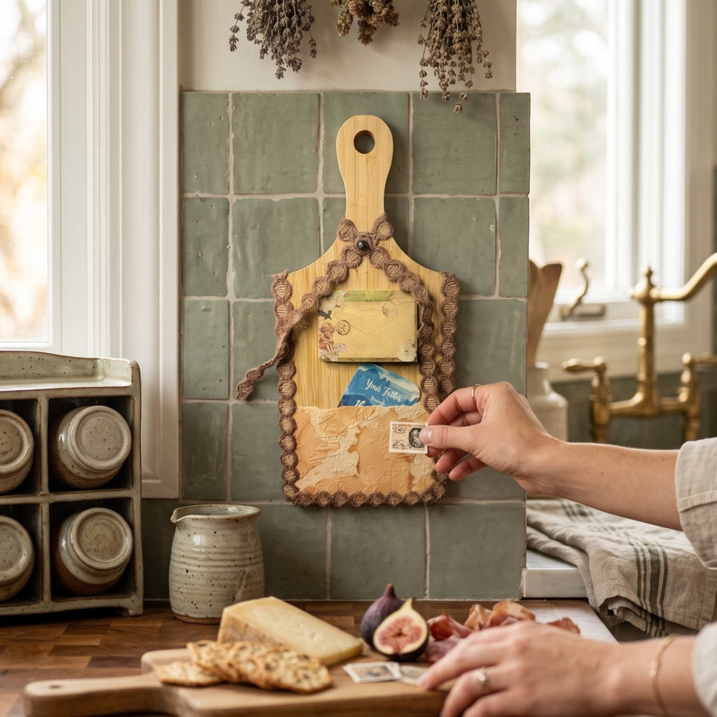 Decorative Charcuterie Board Wall Decor | Handmade Rustic Kitchen Organizer |