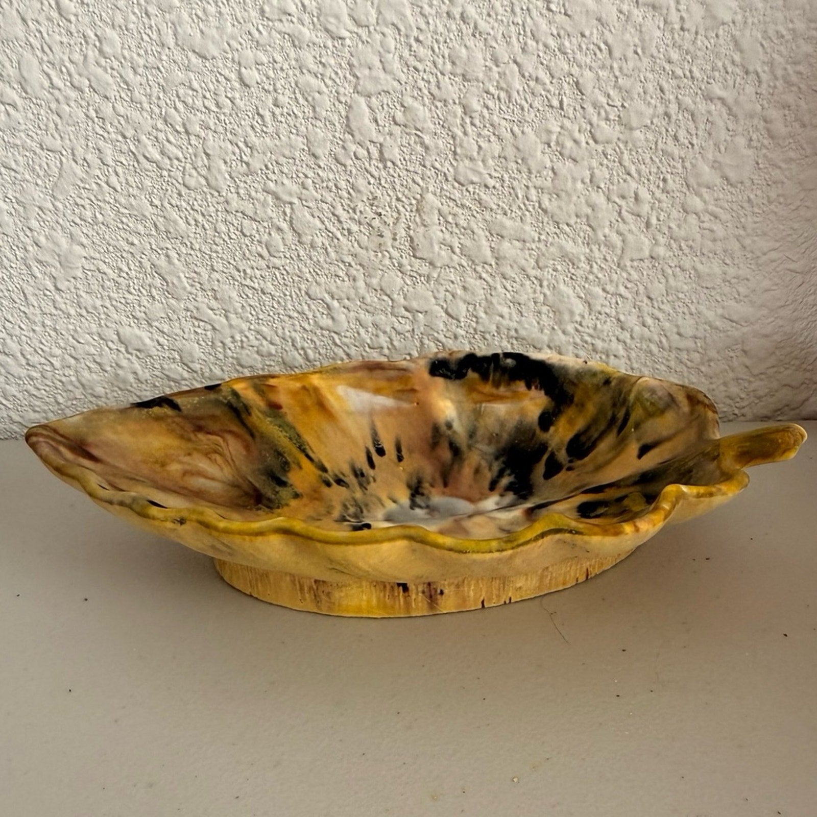 Handmade Eco Resin Leaf Bowl | Autumn Catch-All Dish | Nature Inspired Decor