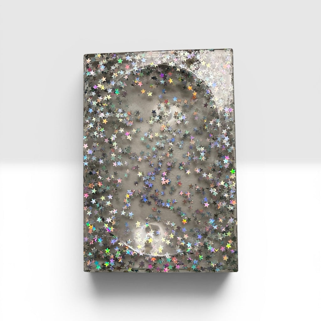 Handcrafted Glitter Resin Soap Dish | Glam Bathroom Decor Tray