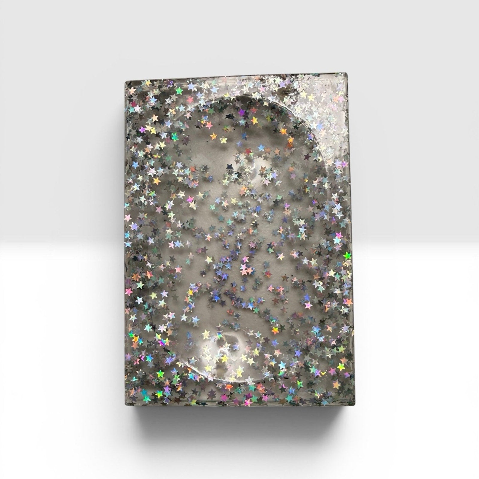 Handcrafted Glitter Resin Soap Dish | Glam Bathroom Decor Tray