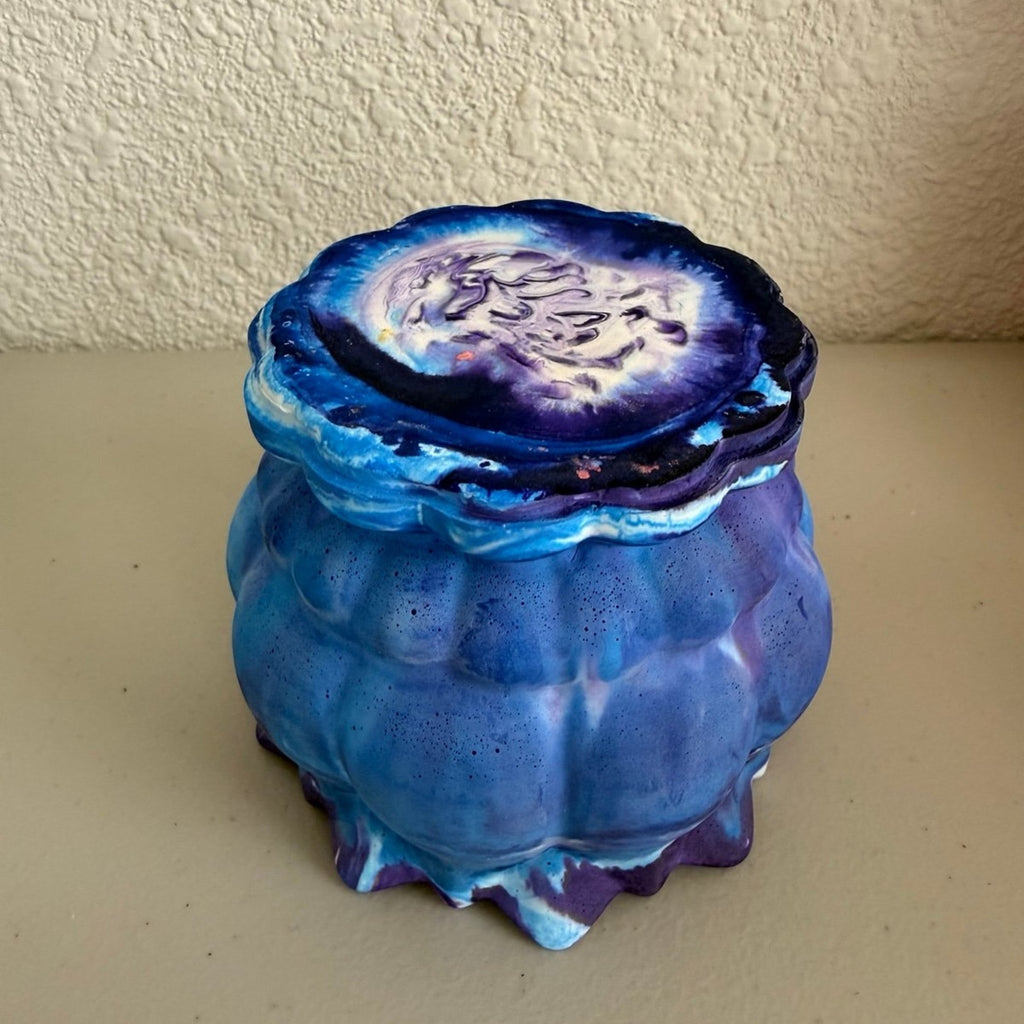 Handmade Eco Resin Lotus Bowl | Decorative Succulent Planter | Modern Home Decor