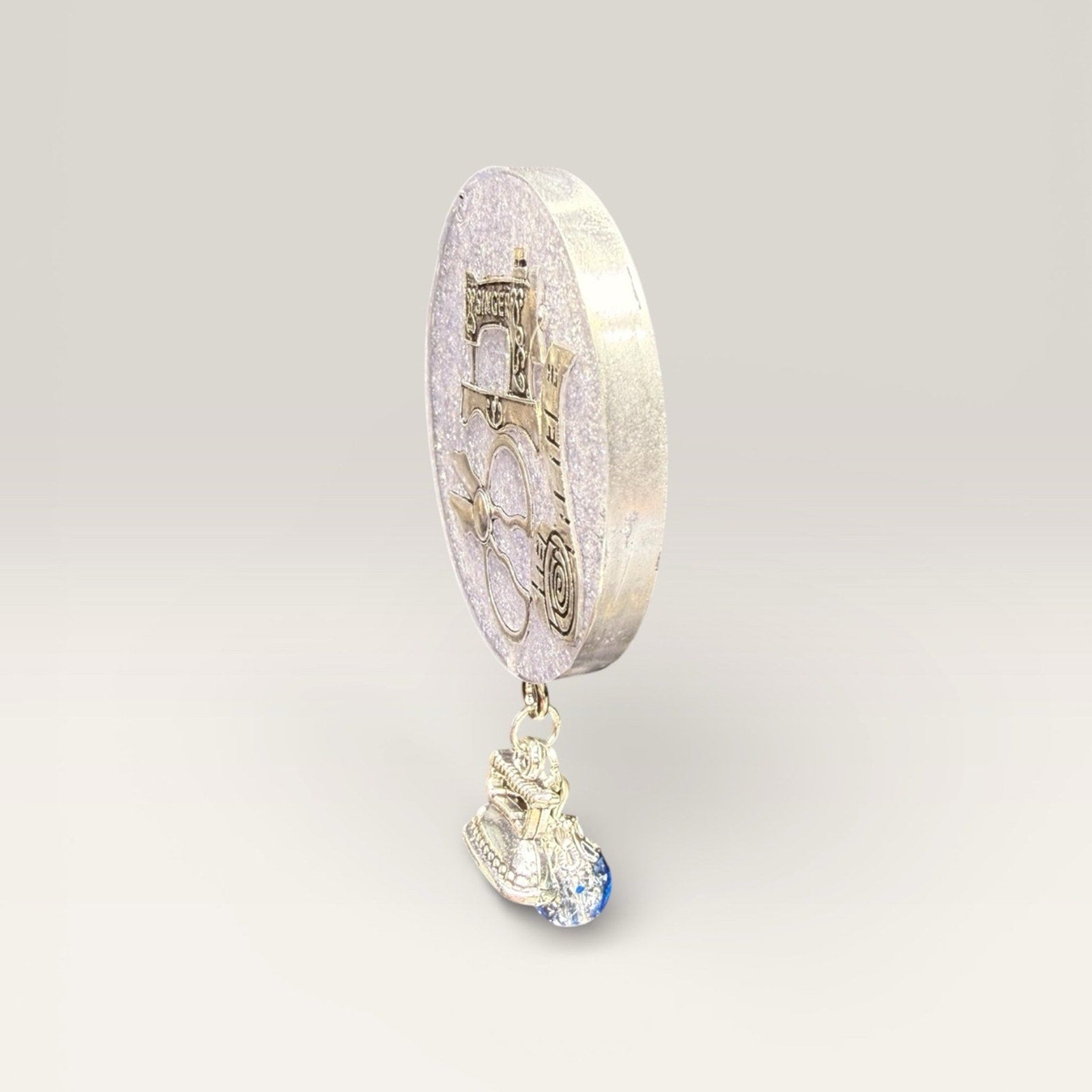 Handmade Resin Sewing Magnet Singer Machine Scissors Dangle Charm Gift