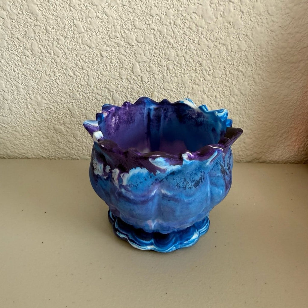 Handmade Eco Resin Lotus Bowl | Decorative Succulent Planter | Modern Home Decor