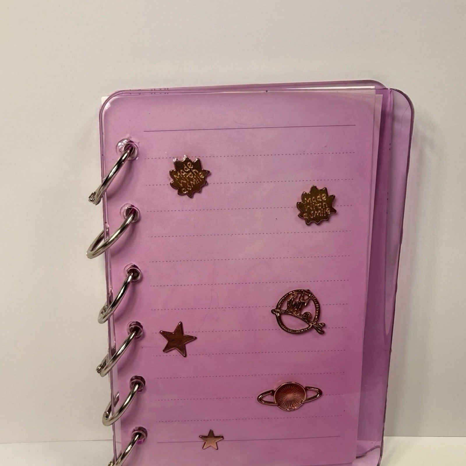 Handmade Resin Notebook Set A7 Moon Celestial w/ Handmade Pens and Bookmarks