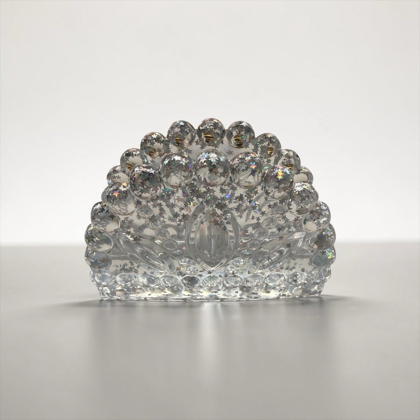 Handcrafted Resin Napkin Holder | Sparkle Table Decor Functional Art