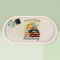 Trinket Tray Book Lover Decor “I’d Rather Be Reading” Handcrafted Eco Resin