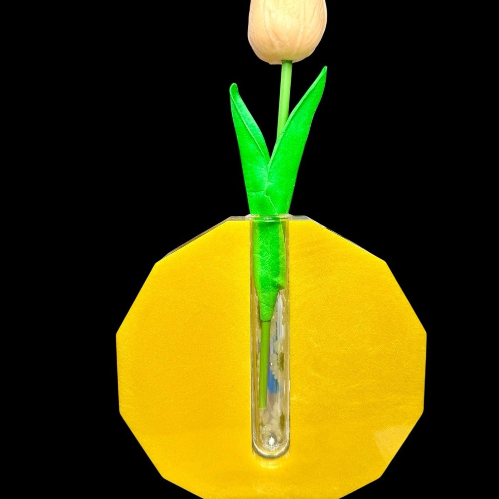 Handcrafted Epoxy Resin Daisy Bud Vase • Yellow Floral Mini Vase Decor