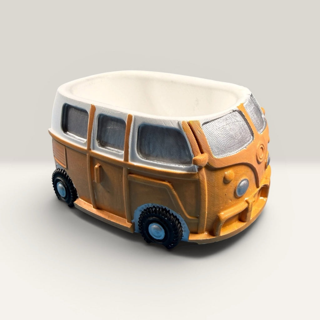 VW Bus Planter | Rustic Boho Van Decor | Retro Organizer Handcrafted Epoxy Resin
