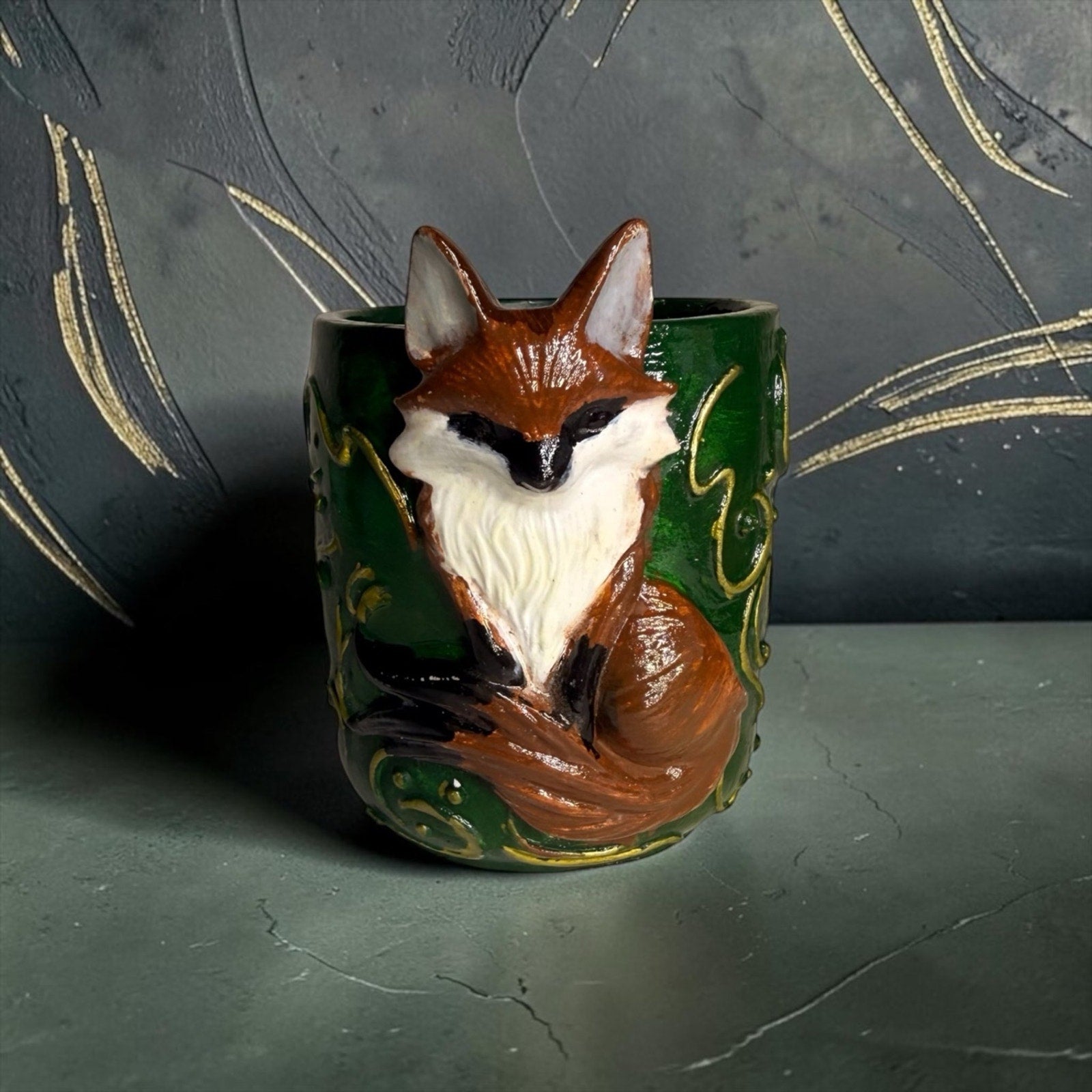 Woodland Fox Eco Resin Jar / Succulent Planter