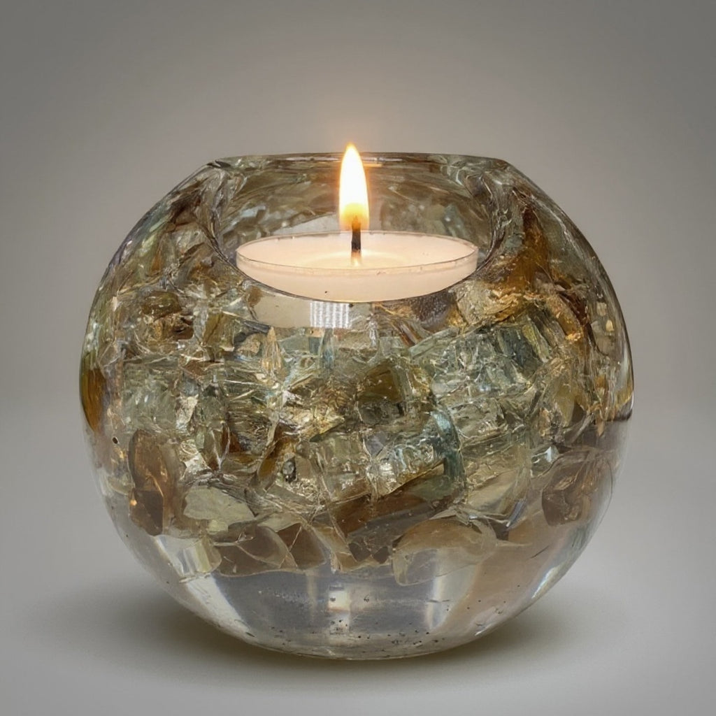 Handcrafted Resin Tea Light Holder Soulkeeper Series No. 005