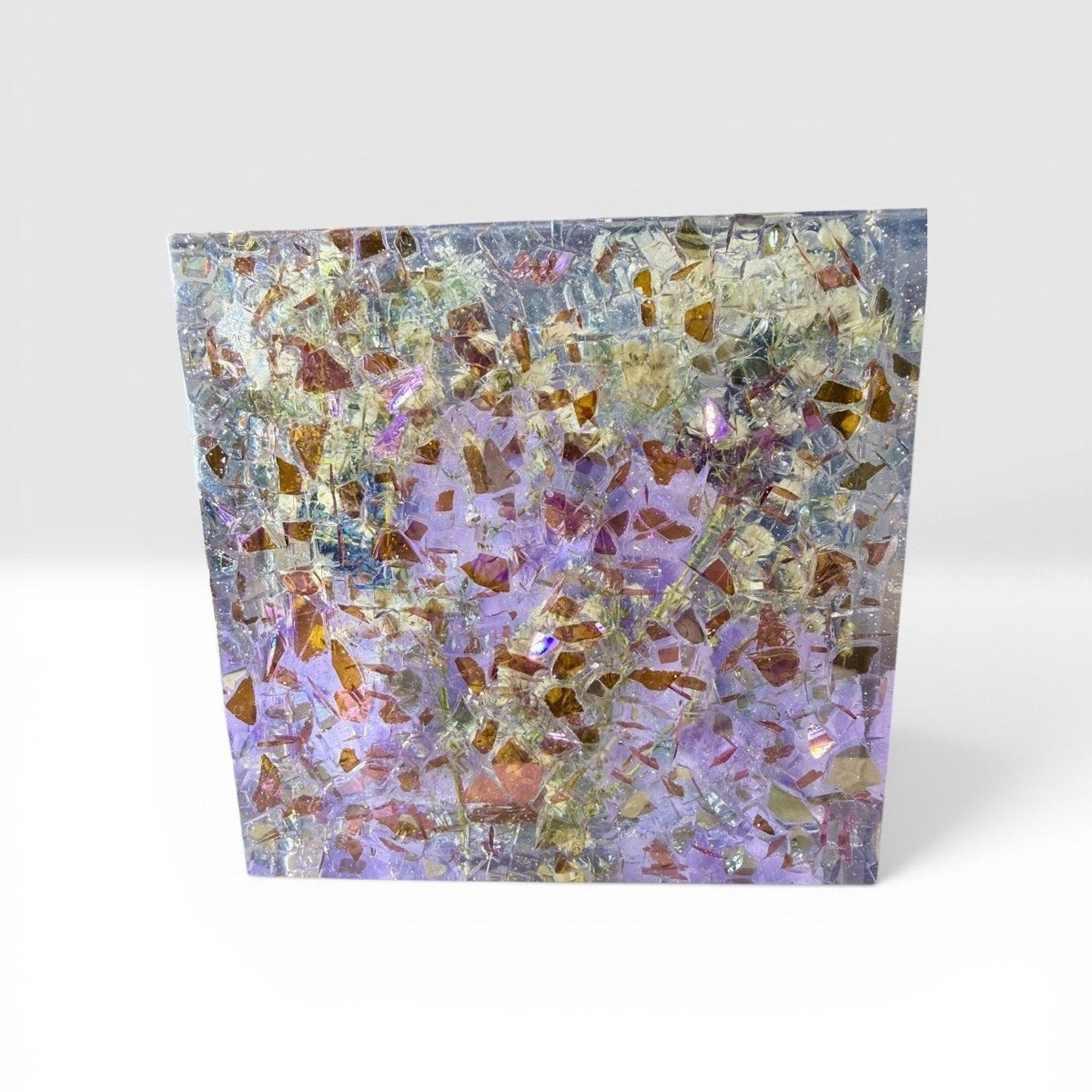 Large EpoxyResin Shelf Sitter Purple Rose Butterfly Decor Bookend Art Desk Decor
