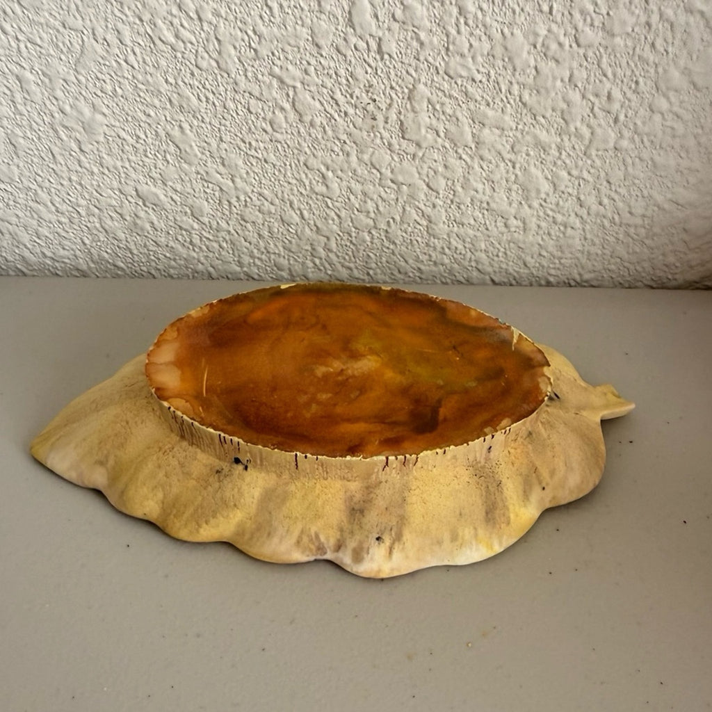 Handmade Eco Resin Leaf Bowl | Autumn Catch-All Dish | Nature Inspired Decor