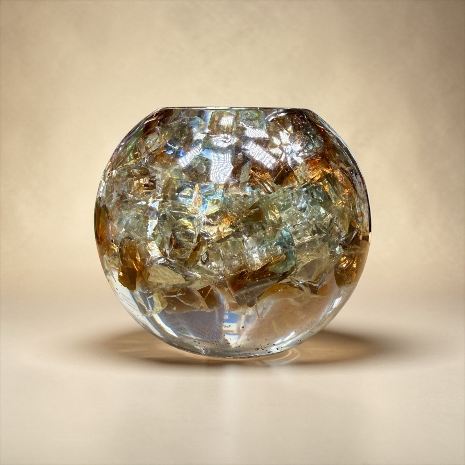 Handcrafted Resin Tea Light Holder Soulkeeper Series No. 005