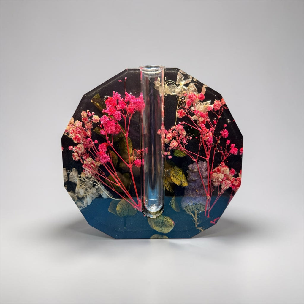 Veloura Bud Vase | Handcrafted Resin Floral Vase Modern Botanical Functional Art