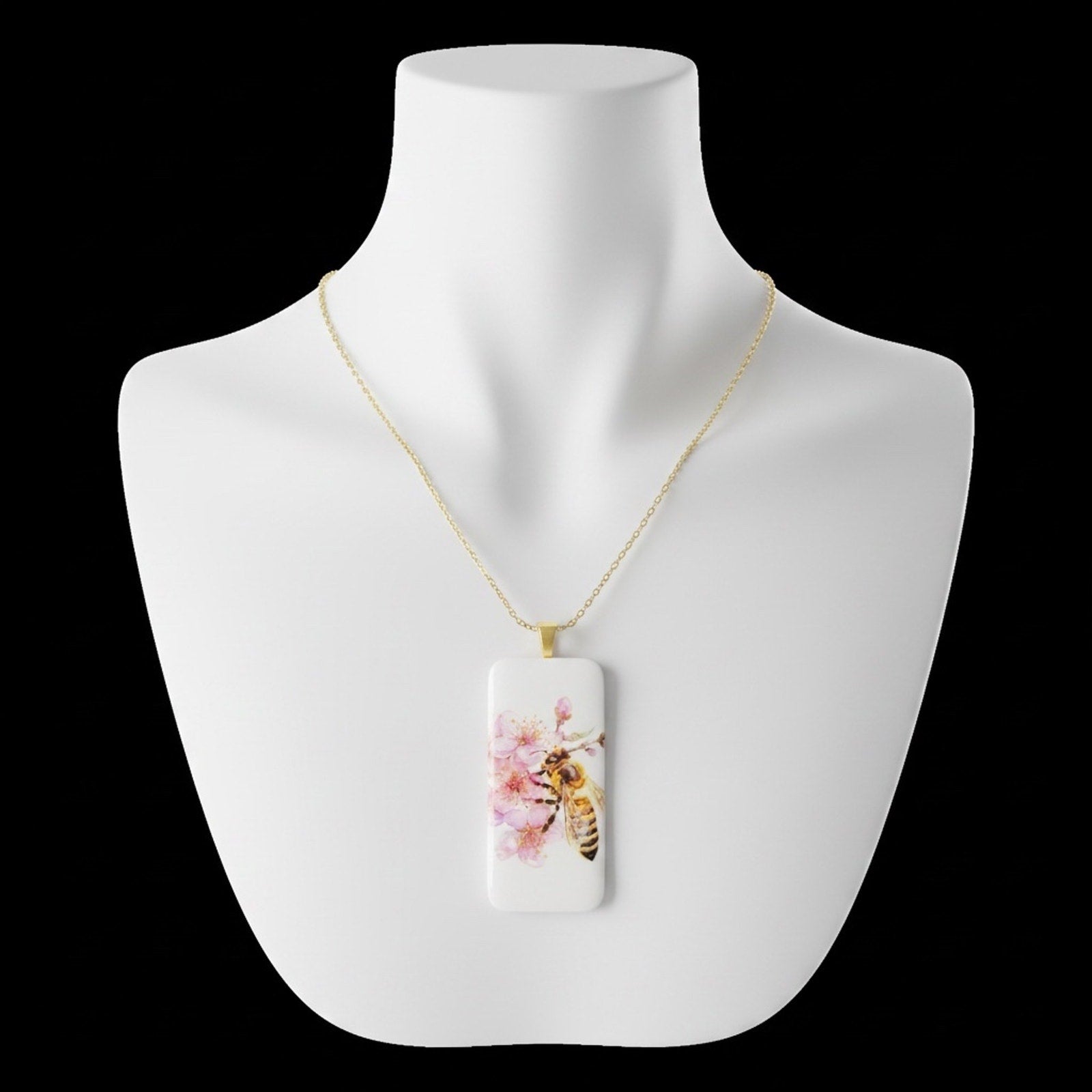 Handcrafted Mini Tile Art Necklace | Bee, Garden, Animal & Whimsical Pendants |