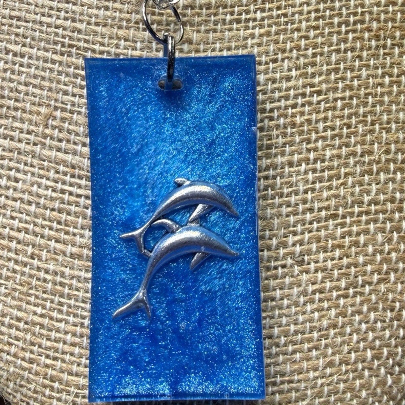 Handmade Resin Dolphins Pendant