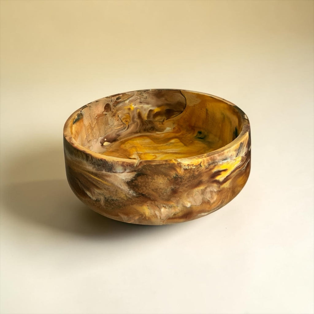 Handmade Eco Resin Catch-All Bowl |Succulent Planter | Organic Organizer