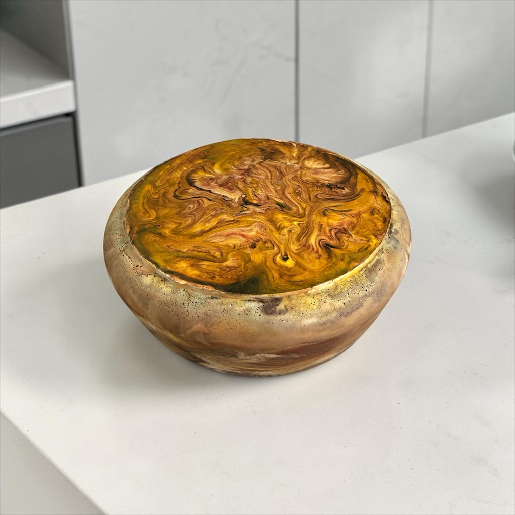 Handmade Eco Resin Catch-All Bowl |Succulent Planter | Organic Organizer