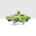 Green Classic Muscle Car Decor | Retro Auto Collectible Handcrafted Resin Gift