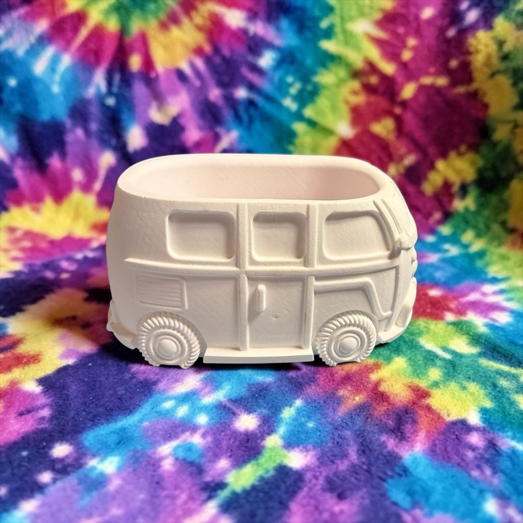 VW Bus Planter DIY Paint Your Own Retro Boho Hippie Van Handcrafted Eco Resin