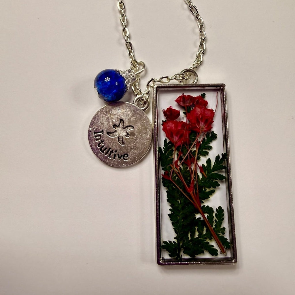 Custom Birth Flower Zodiac Birthstone Necklace – Keepsake Jewelry Gift - Resin