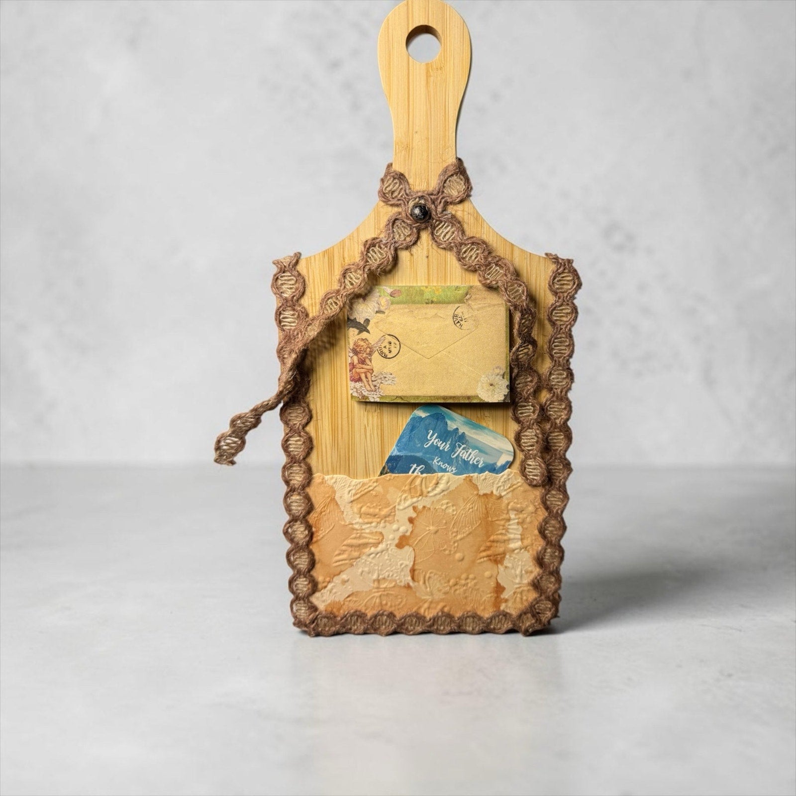 Decorative Charcuterie Board Wall Decor | Handmade Rustic Kitchen Organizer |