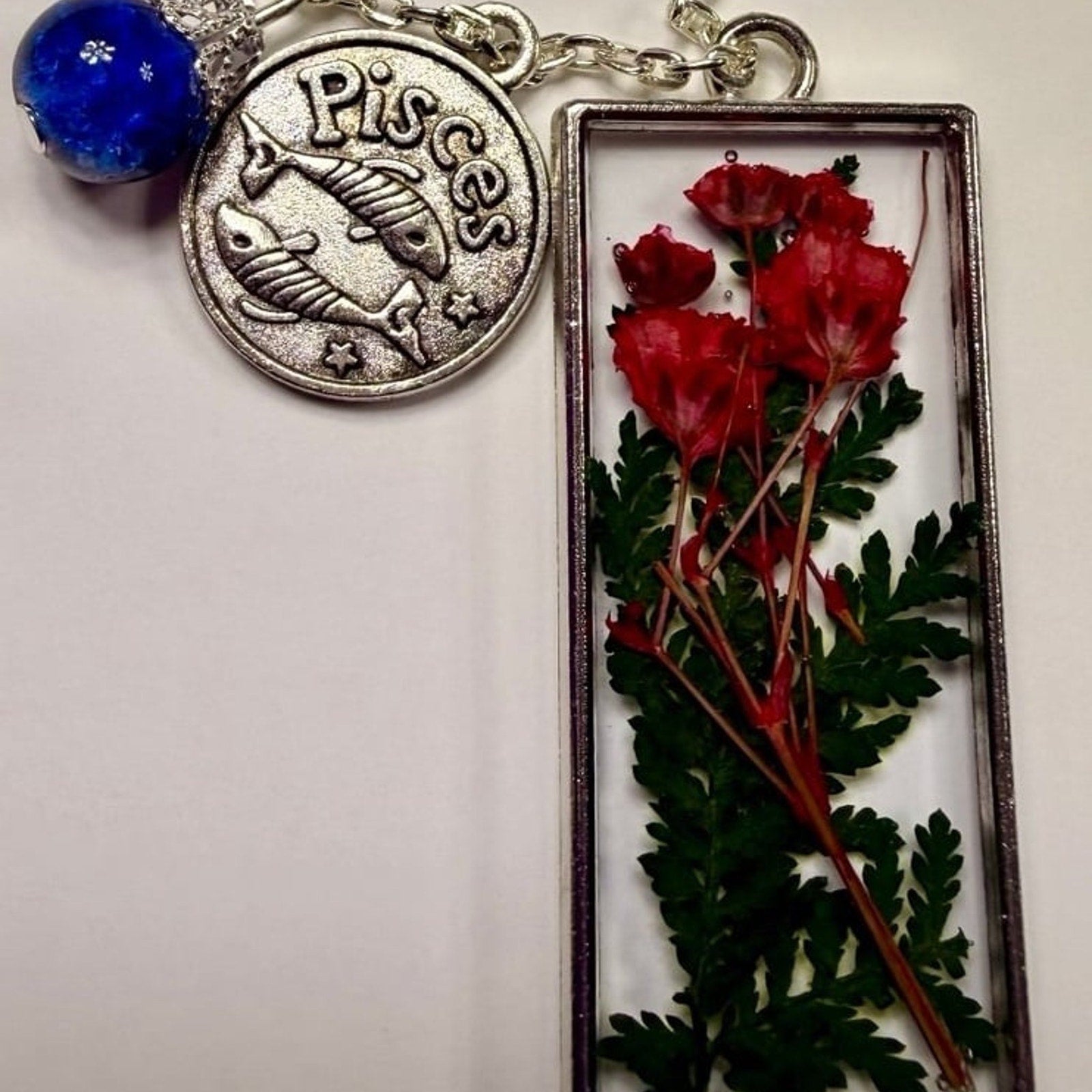 Custom Birth Flower Zodiac Birthstone Necklace – Keepsake Jewelry Gift - Resin