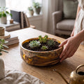 Handmade Eco Resin Catch-All Bowl |Succulent Planter | Organic Organizer