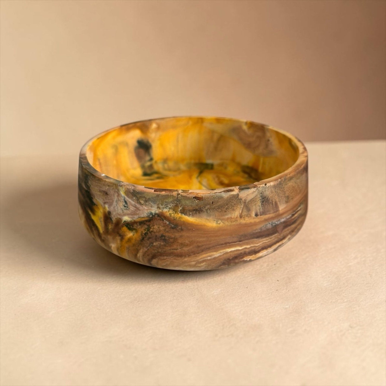 Handmade Eco Resin Catch-All Bowl |Succulent Planter | Organic Organizer