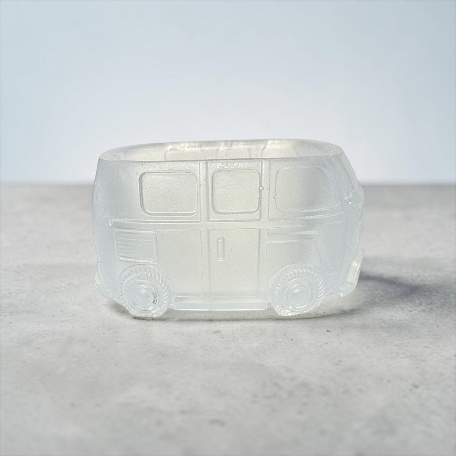 VW Bus Planter Frosted Glass Look DIY Retro Boho Decor Handcrafted Epoxy Resin