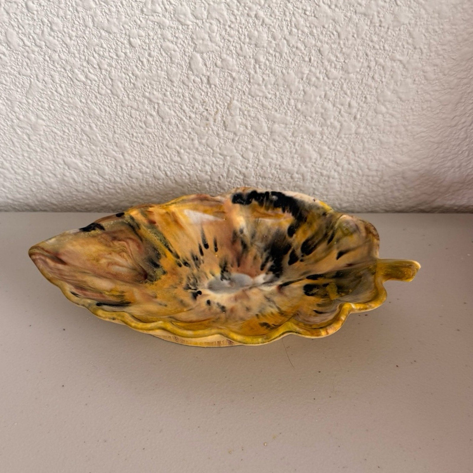 Handmade Eco Resin Leaf Bowl | Autumn Catch-All Dish | Nature Inspired Decor