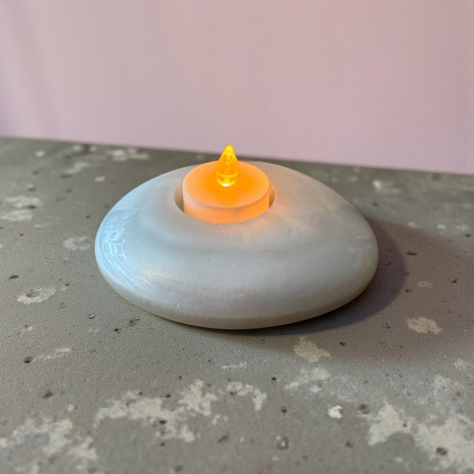 Handmade Resin Tea Light Candle Holder Stillwater Series- Gift for Easter-Spring