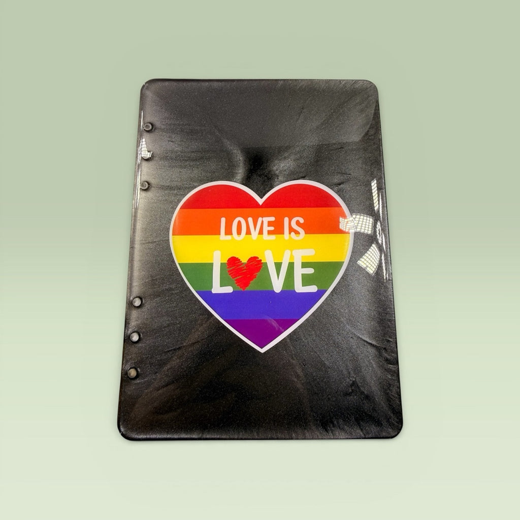 Handmade Pride Epoxy Resin A5 Notebook Love Is Love Rainbow Journal