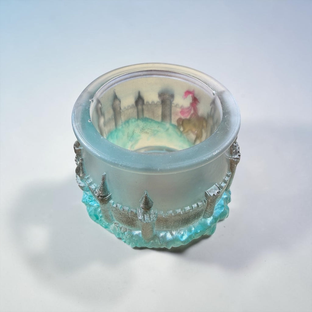 Fantasy Castle Trinket Jar Medieval Decor Knight Princess Storage Hancrafted