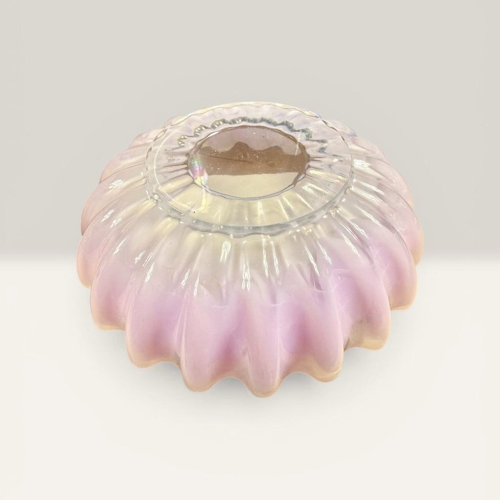 Handcrafted Resin Catchall Bowl Pink Shimmer Jewelry Dish Vanity Decor Boho