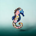 Tideborn Seahorse | Handcrafted Resin Coastal Wall Art | Sculptural Ocean Décor