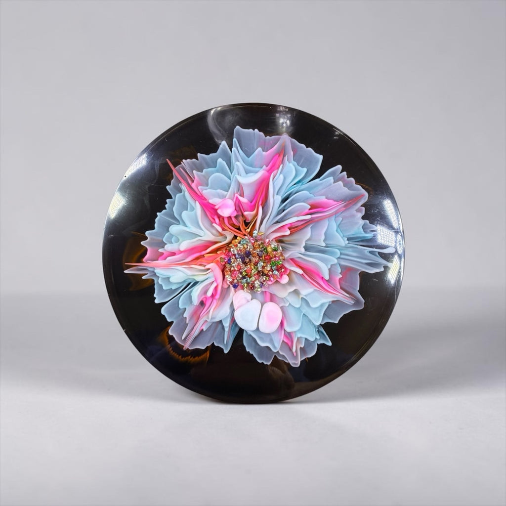 Resin Bloom Art Floral Decor | 3D Sculptural Flower Statement Piece Handcrafted