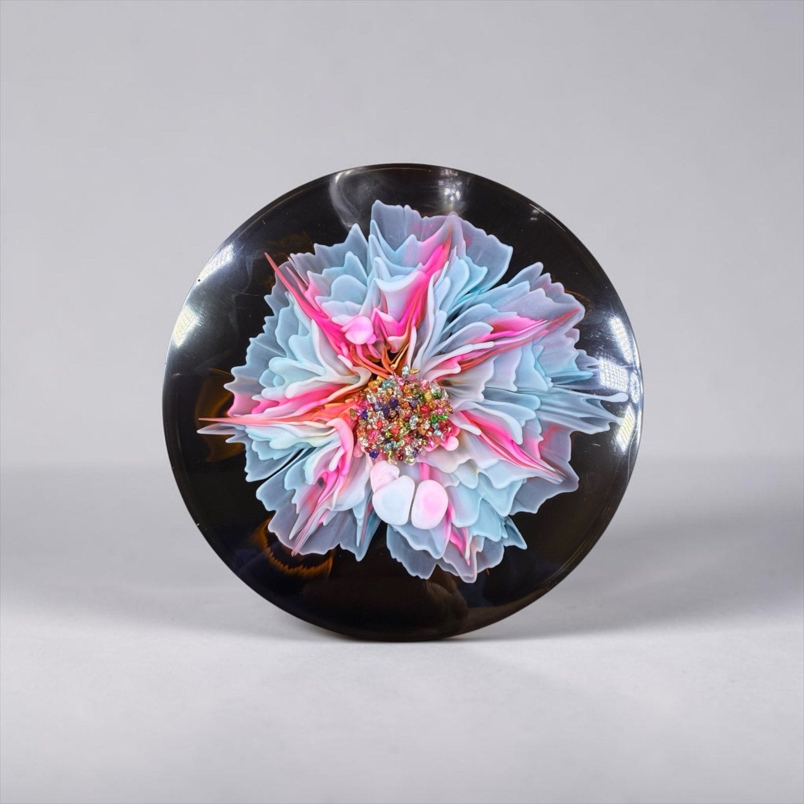 Resin Bloom Art Floral Decor | 3D Sculptural Flower Statement Piece Handcrafted