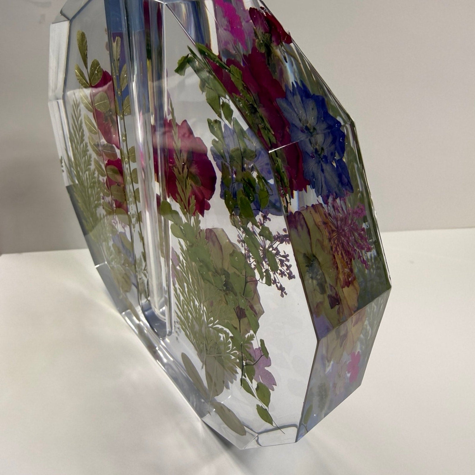 Handmade Forever Bloom Collection Epoxy Resin Test Tube Bud Vase Pressed Flowers