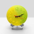 Lime Green/Yellow Resin Clock | Modern Pop Art Desk Clock Handcrafted Gift