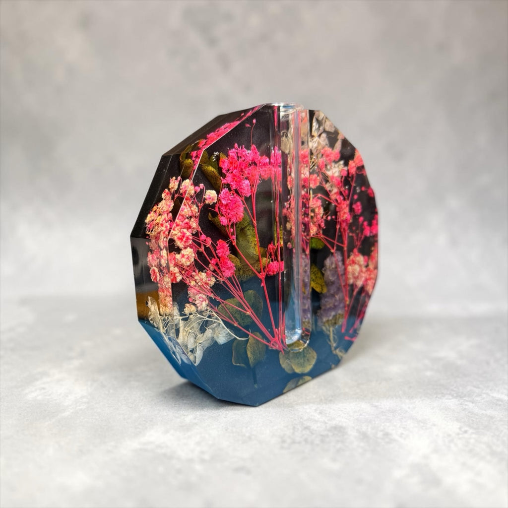 Veloura Bud Vase | Handcrafted Resin Floral Vase Modern Botanical Functional Art