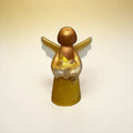 Handcrafted Epoxy Resin Angel Shelf Sitter • Gold Angel Figurine Decor Spiritual