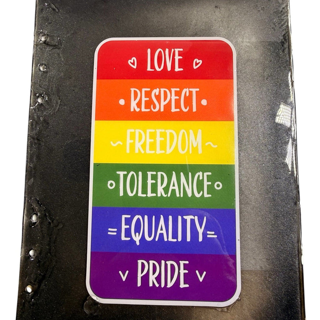Handmade Pride Epoxy Resin A5 Notebook Love Is Love Rainbow Journal