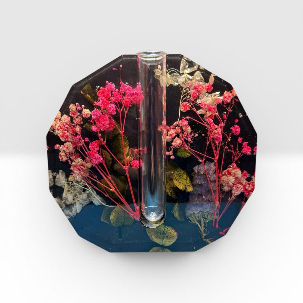 Veloura Bud Vase | Handcrafted Resin Floral Vase Modern Botanical Functional Art